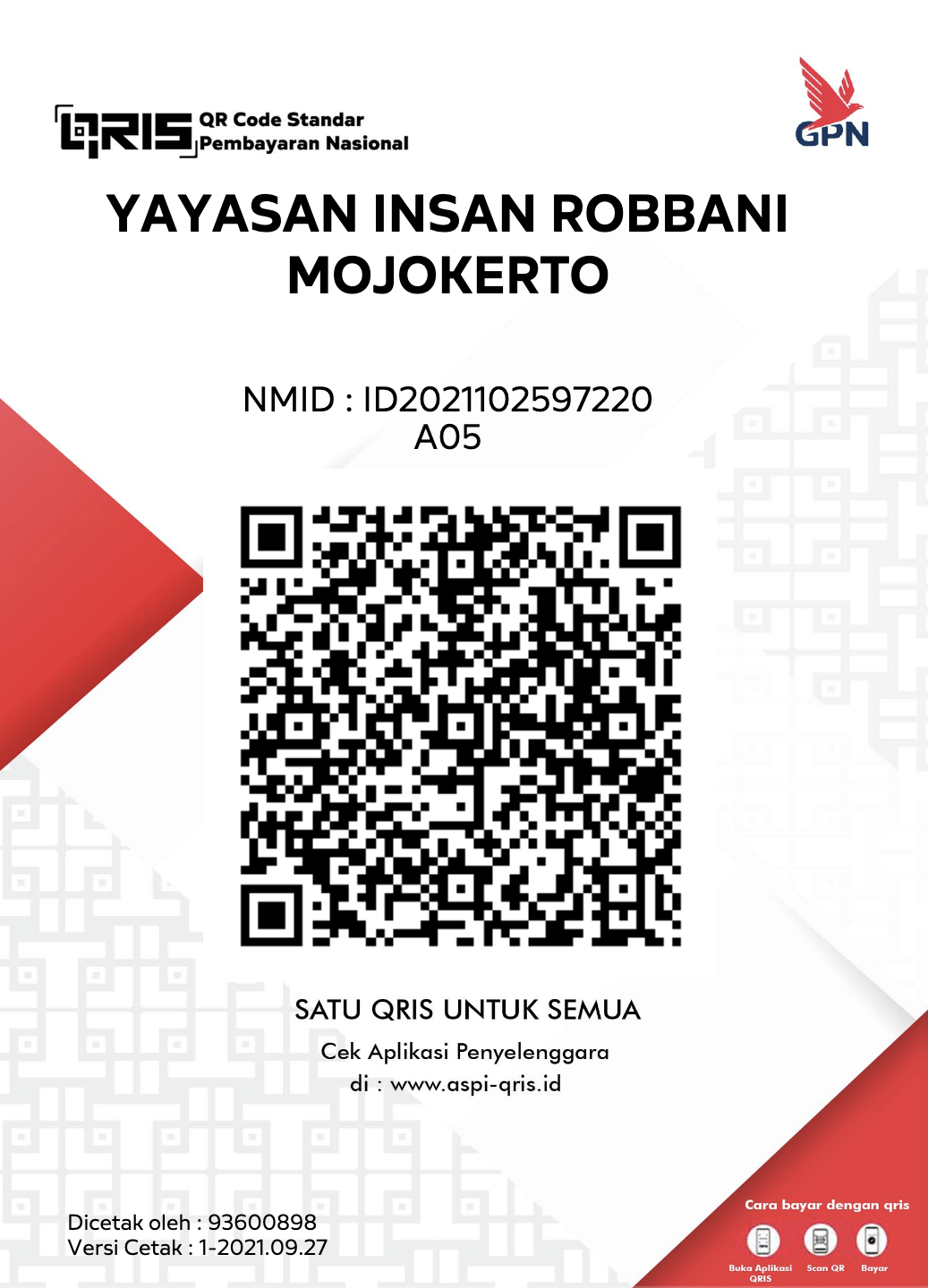 QRIS Yayasan Insan Robbani Mojokerto